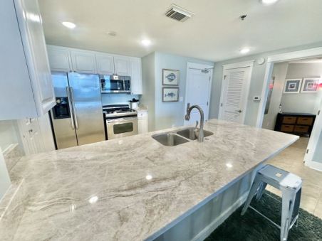 Waterscape A302 Kitchen with beach view