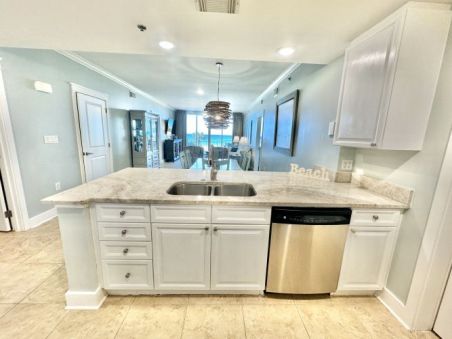 Waterscape A302 Kitchen with beach view