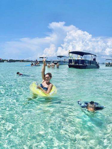 innertube at Crab Island